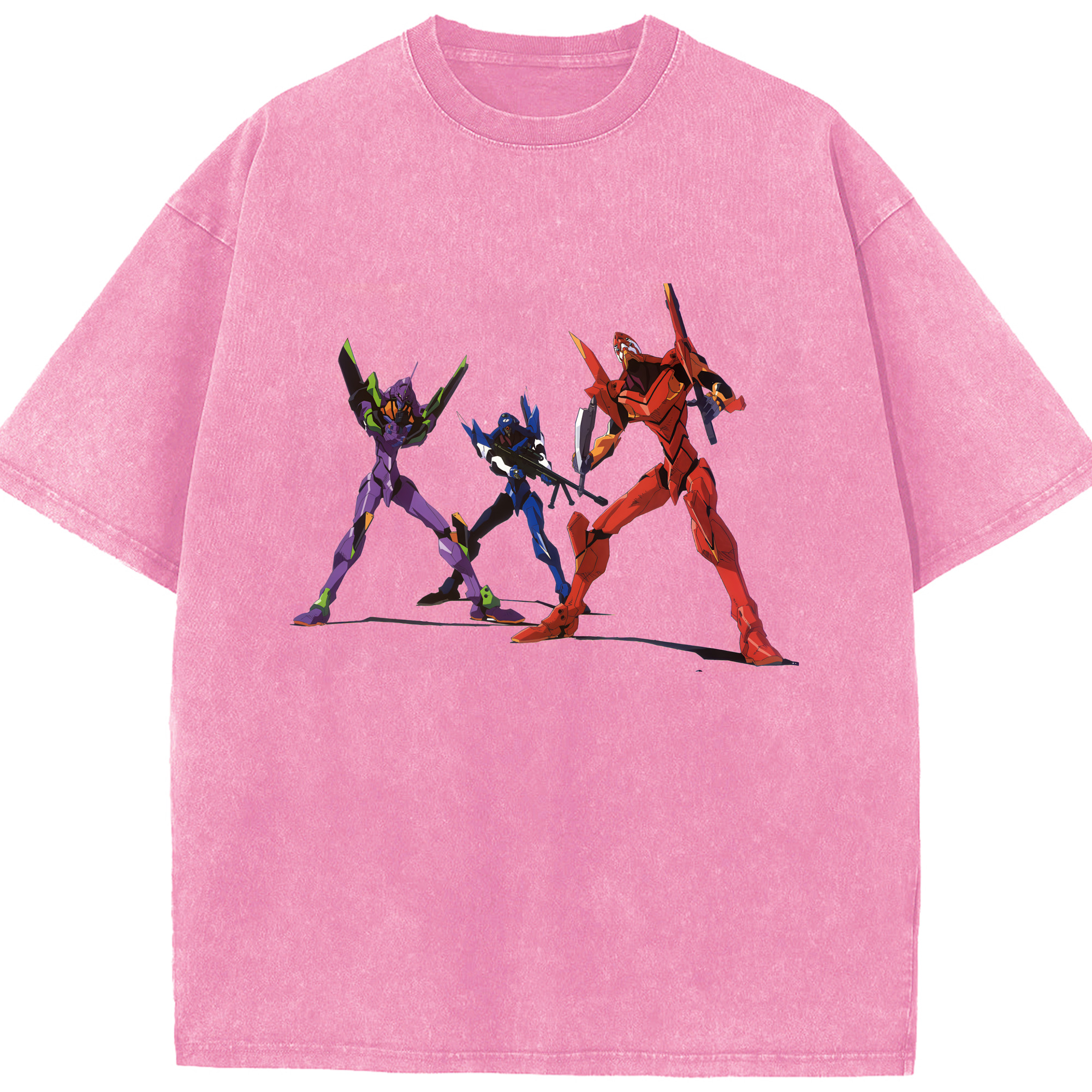 （画像用） EVA 新世紀エヴァンゲリオン 綿100% ヴィンテージ風 半袖Tシャツ（フロントプリント）